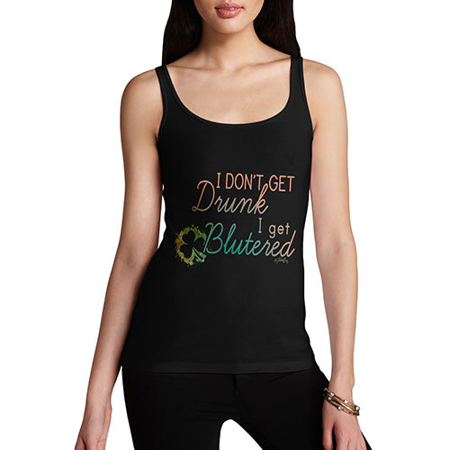 I Don't Get Drunk I get Blutered Irish Slang Shamrock Women's Tank Top