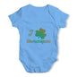 Bodysuit Baby Romper I Love Shamrock Shenanigans Irish Green Baby Unisex Baby Grow Bodysuit 6-12 Months Blue