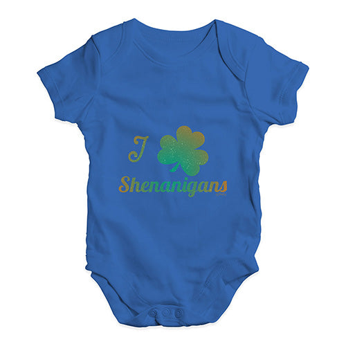 Baby Girl Clothes I Love Shamrock Shenanigans Irish Green Baby Unisex Baby Grow Bodysuit 12-18 Months Royal Blue