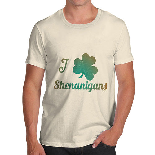 I Love Shamrock Shenanigans Irish Green Men's T-Shirt