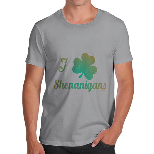 I Love Shamrock Shenanigans Irish Green Men's T-Shirt