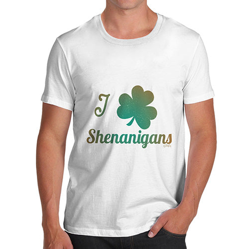 I Love Shamrock Shenanigans Irish Green Men's T-Shirt