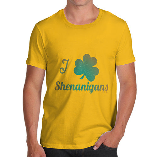 I Love Shamrock Shenanigans Irish Green Men's T-Shirt