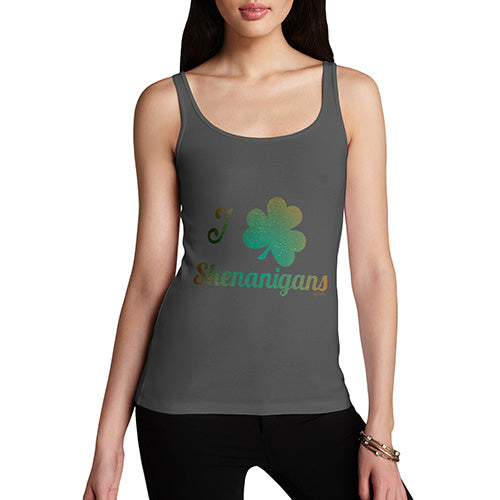 I Love Shamrock Shenanigans Irish Green Women's Tank Top