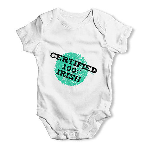 Certified 100% Irish Baby Unisex Baby Grow Bodysuit