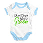 Baby Onesies Drink Until You're Green Baby Unisex Baby Grow Bodysuit 12-18 Months White Blue Trim