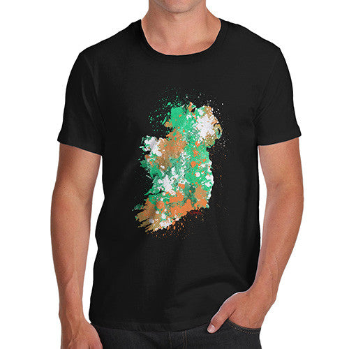 Ireland Paint Splats Silhouette Men's T-Shirt