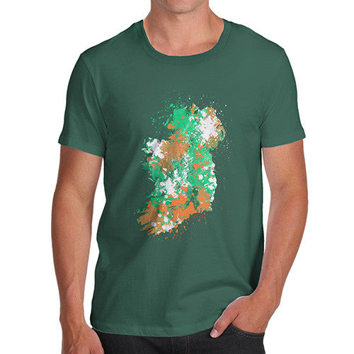 Ireland Paint Splats Silhouette Men's T-Shirt