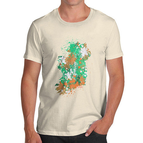 Ireland Paint Splats Silhouette Men's T-Shirt