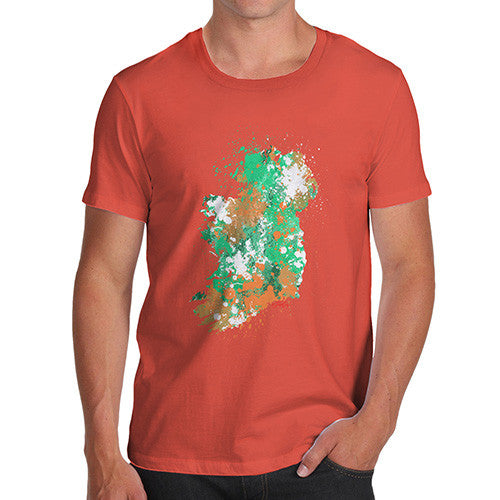 Ireland Paint Splats Silhouette Men's T-Shirt