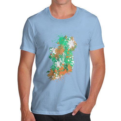 Ireland Paint Splats Silhouette Men's T-Shirt