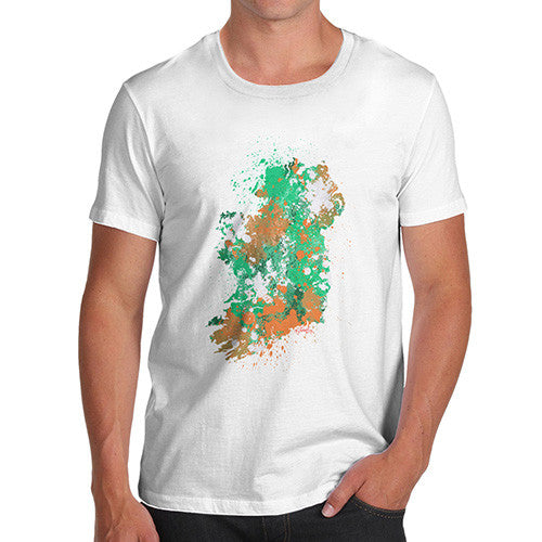 Ireland Paint Splats Silhouette Men's T-Shirt