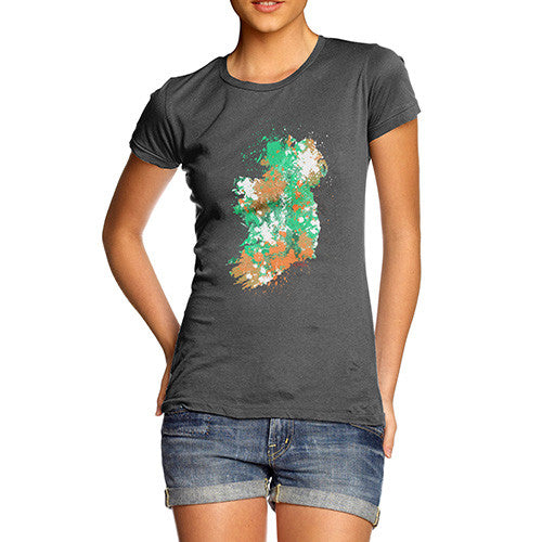 Ireland Paint Splats Silhouette Women's T-Shirt 