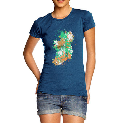 Ireland Paint Splats Silhouette Women's T-Shirt 