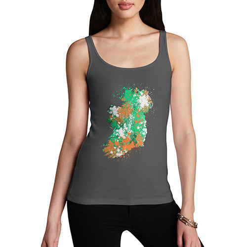 Ireland Paint Splats Silhouette Women's Tank Top