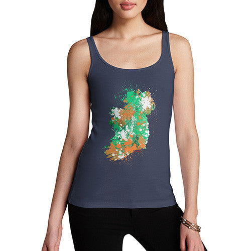 Ireland Paint Splats Silhouette Women's Tank Top