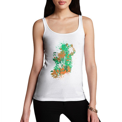 Ireland Paint Splats Silhouette Women's Tank Top