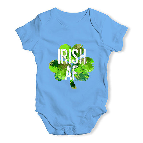 Baby Grow Baby Romper Irish AF Baby Unisex Baby Grow Bodysuit 12-18 Months Blue