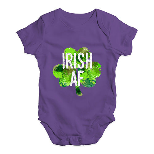 Funny Baby Bodysuits Irish AF Baby Unisex Baby Grow Bodysuit 3-6 Months Plum