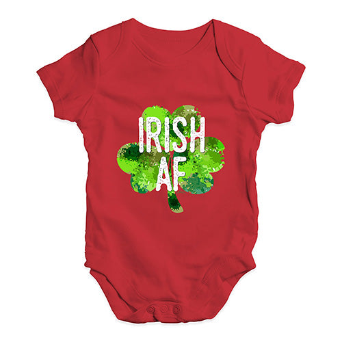 Baby Grow Baby Romper Irish AF Baby Unisex Baby Grow Bodysuit 0-3 Months Red