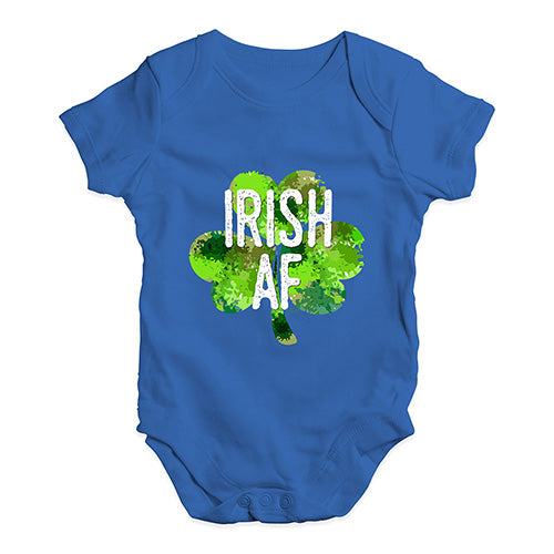 Baby Grow Baby Romper Irish AF Baby Unisex Baby Grow Bodysuit Newborn Royal Blue