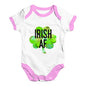 Funny Baby Onesies Irish AF Baby Unisex Baby Grow Bodysuit 6-12 Months White Pink Trim