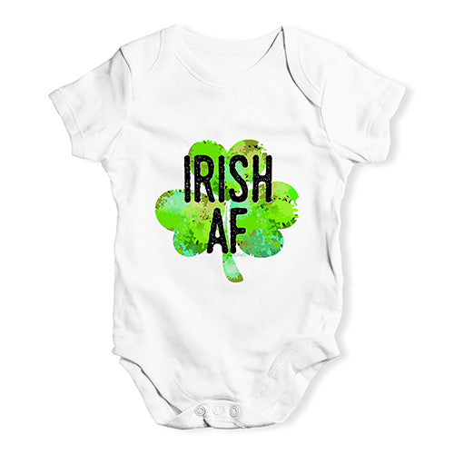 Funny Baby Onesies Irish AF Baby Unisex Baby Grow Bodysuit 6-12 Months White
