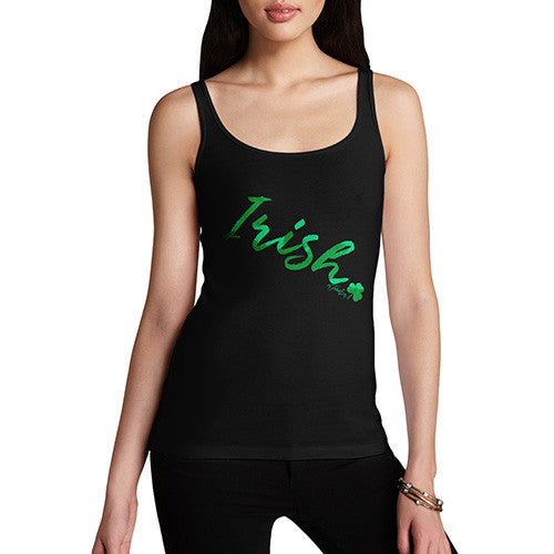 Irish Shamrock Handwriting Women's Tank Top