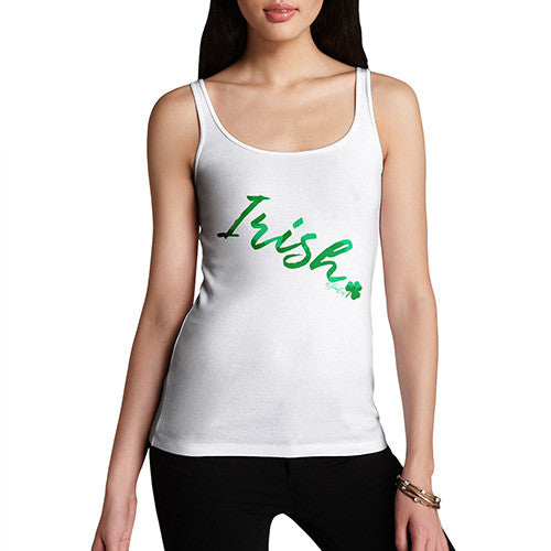 Irish Shamrock Handwriting Women's Tank Top