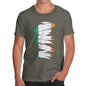 Irish Flag Ripped Fabric Men's T-Shirt