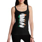 Irish Flag Ripped Fabric Women's Tank Top