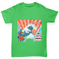 Japanese Fan Koi Wave Temple Boy's T-Shirt