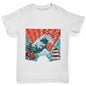 Japanese Fan Koi Wave Temple Boy's T-Shirt