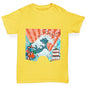 Japanese Fan Koi Wave Temple Boy's T-Shirt