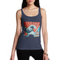 Japanese Fan Koi Wave Temple Women's Tank Top