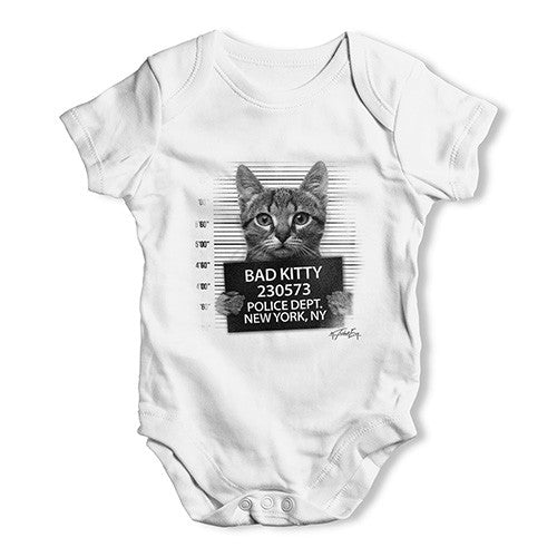 Bad Kitty Mugshot Baby Unisex Baby Grow Bodysuit