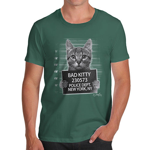 Bad Kitty Mugshot Men's T-Shirt