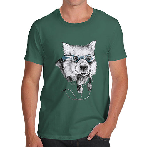 Super Wolf Headphones Men's T-Shirt