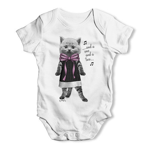 Dancing Kitten Baby Unisex Baby Grow Bodysuit