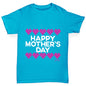 Mother's Day Pixel Hearts Boy's T-Shirt