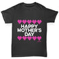 Mother's Day Pixel Hearts Boy's T-Shirt