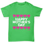 Mother's Day Pixel Hearts Boy's T-Shirt