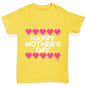 Mother's Day Pixel Hearts Boy's T-Shirt