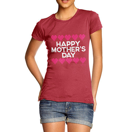 Mother's Day Pixel Hearts Women's T-Shirt 