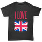 I Love Great Britain Paint Splat Girl's T-Shirt 