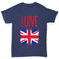 I Love Great Britain Paint Splat Girl's T-Shirt 