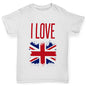 I Love Great Britain Paint Splat Girl's T-Shirt 