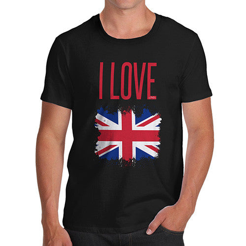 I Love Great Britain Paint Splat Men's T-Shirt