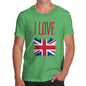 I Love Great Britain Paint Splat Men's T-Shirt