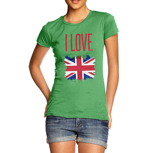 I Love Great Britain Paint Splat Women's T-Shirt 